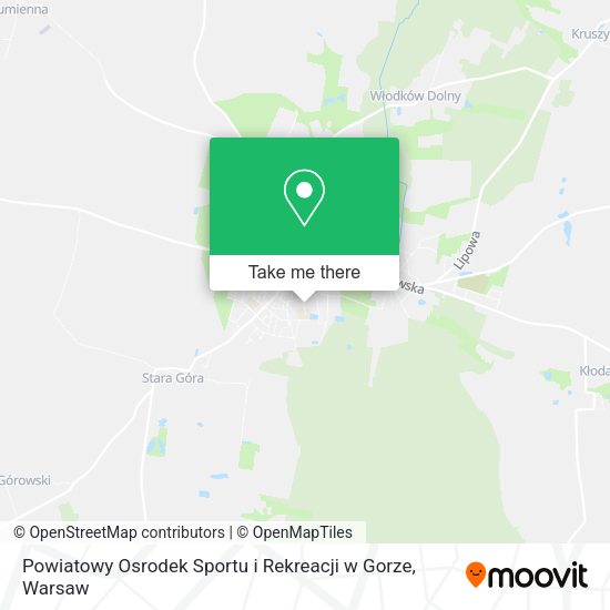 Powiatowy Osrodek Sportu i Rekreacji w Gorze map