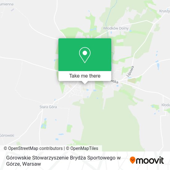 Górowskie Stowarzyszenie Brydża Sportowego w Górze map