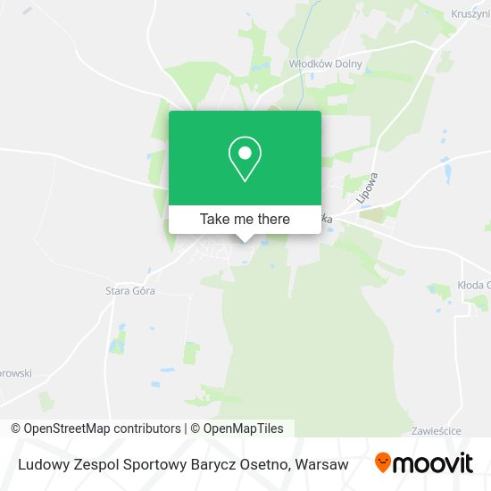 Ludowy Zespol Sportowy Barycz Osetno map