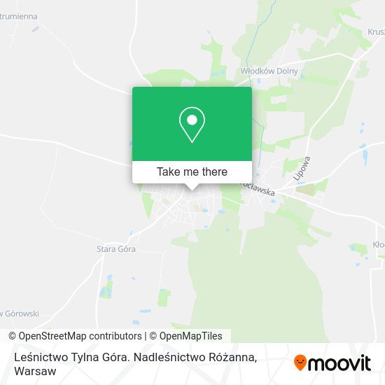 Leśnictwo Tylna Góra. Nadleśnictwo Różanna map