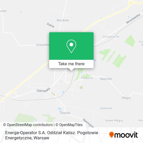 Energa-Operator S.A. Oddział Kalisz. Pogotowie Energetyczne map