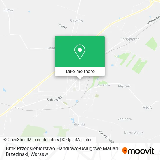 Карта Bmk Przedsiebiorstwo Handlowo-Uslugowe Marian Brzezinski