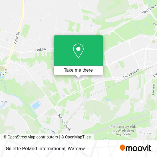 Gillette Poland International map