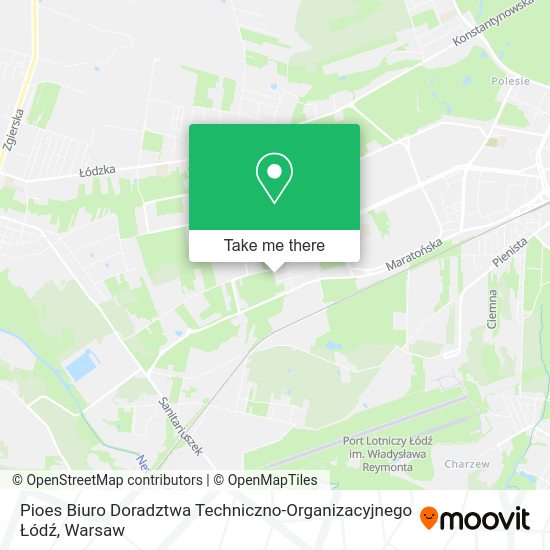 Pioes Biuro Doradztwa Techniczno-Organizacyjnego Łódź map