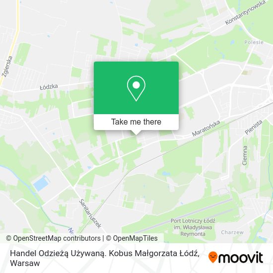 Handel Odzieżą Używaną. Kobus Małgorzata Łódź map