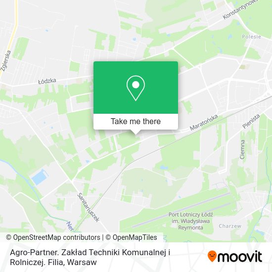 Карта Agro-Partner. Zakład Techniki Komunalnej i Rolniczej. Filia