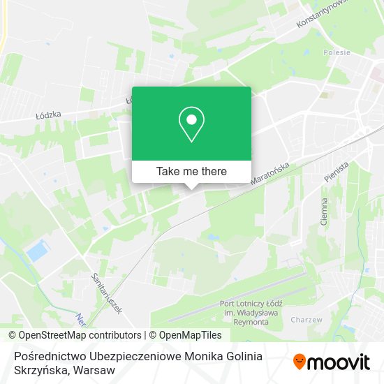 Карта Pośrednictwo Ubezpieczeniowe Monika Golinia Skrzyńska