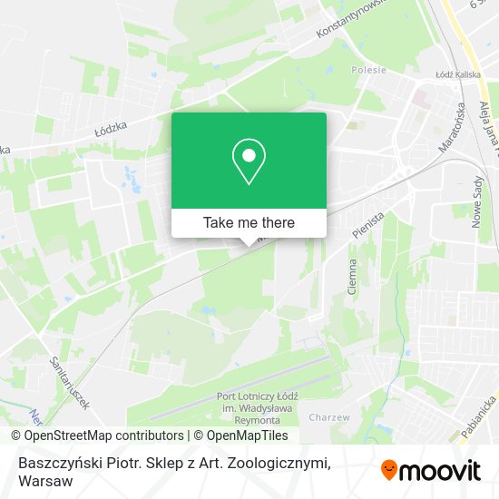 Baszczyński Piotr. Sklep z Art. Zoologicznymi map