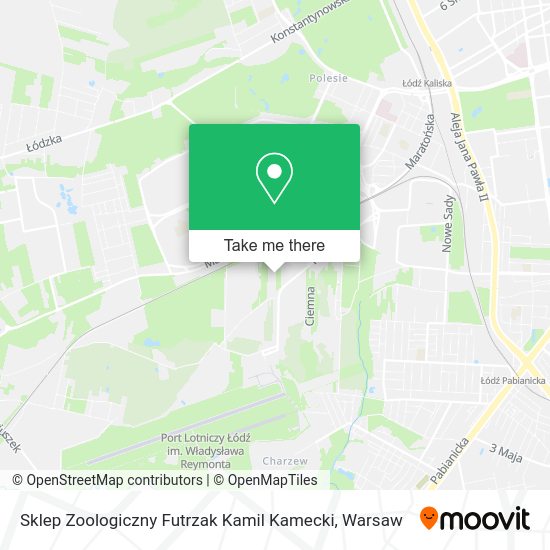 Sklep Zoologiczny Futrzak Kamil Kamecki map