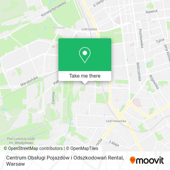 Centrum Obsługi Pojazdów i Odszkodowań Rental map