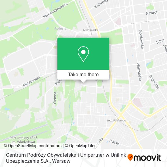 Карта Centrum Podróży Obywatelska i Unipartner w Unilink Ubezpieczenia S.A.
