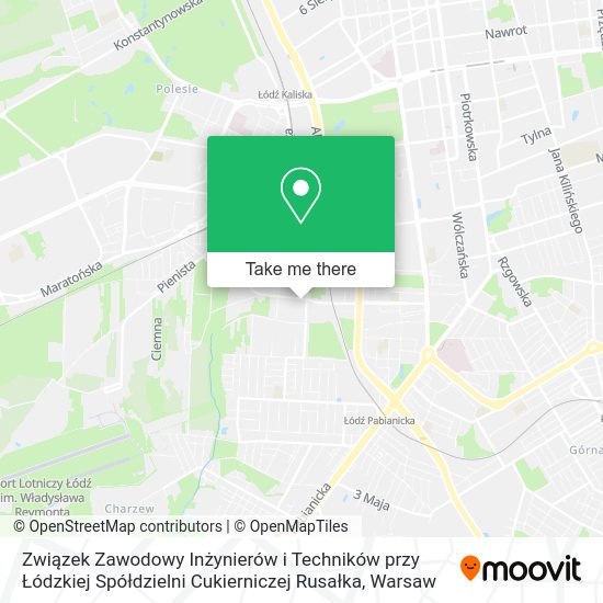 Związek Zawodowy Inżynierów i Techników przy Łódzkiej Spółdzielni Cukierniczej Rusałka map