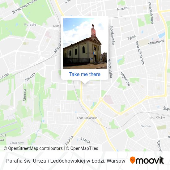 Карта Parafia św. Urszuli Ledóchowskiej w Łodzi