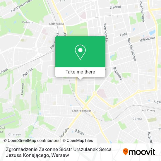 Zgromadzenie Zakonne Sióstr Urszulanek Serca Jezusa Konającego map