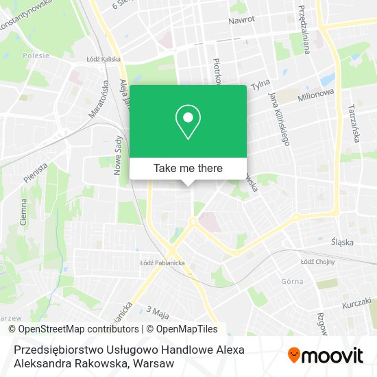 Przedsiębiorstwo Usługowo Handlowe Alexa Aleksandra Rakowska map