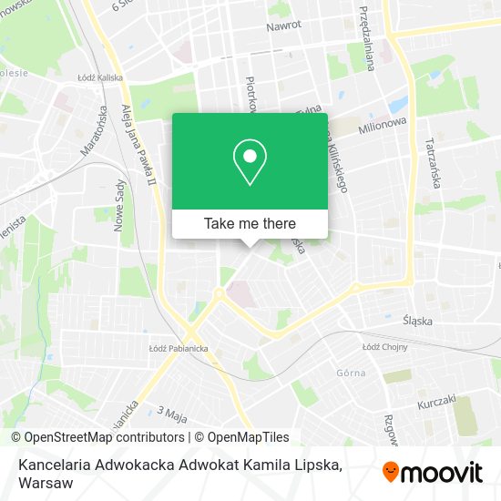 Карта Kancelaria Adwokacka Adwokat Kamila Lipska