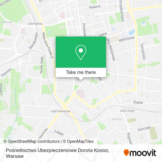 Pośrednictwo Ubezpieczeniowe Dorota Kosior map