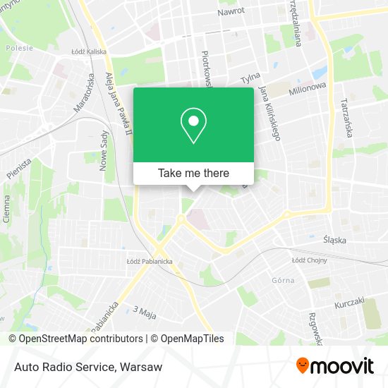 Auto Radio Service map