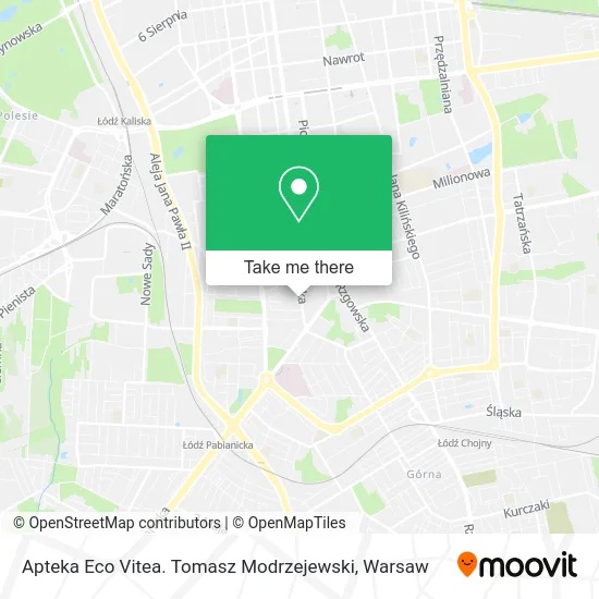 Карта Apteka Eco Vitea. Tomasz Modrzejewski