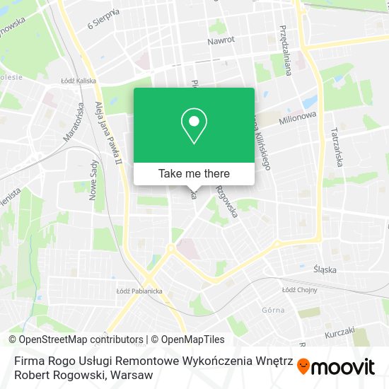 Firma Rogo Usługi Remontowe Wykończenia Wnętrz Robert Rogowski map