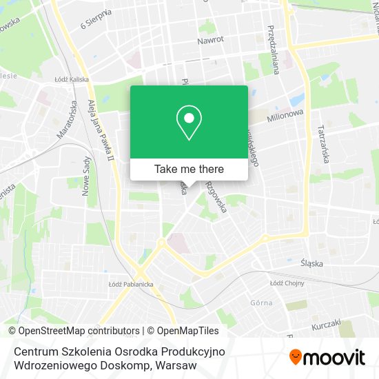 Centrum Szkolenia Osrodka Produkcyjno Wdrozeniowego Doskomp map