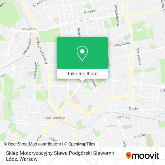 Sklep Motoryzacyjny Sława Podgórski Sławomir Łódź map