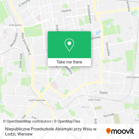 Niepubliczne Przedszkole Abismyki przy Wsiu w Łodzi map