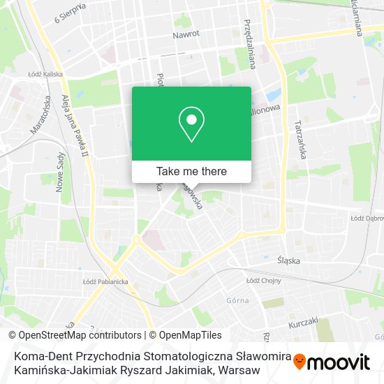 Koma-Dent Przychodnia Stomatologiczna Sławomira Kamińska-Jakimiak Ryszard Jakimiak map