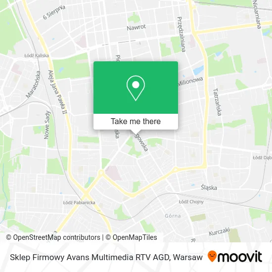 Карта Sklep Firmowy Avans Multimedia RTV AGD