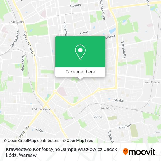 Krawiectwo Konfekcyjne Jampa Wlazłowicz Jacek Łódź map