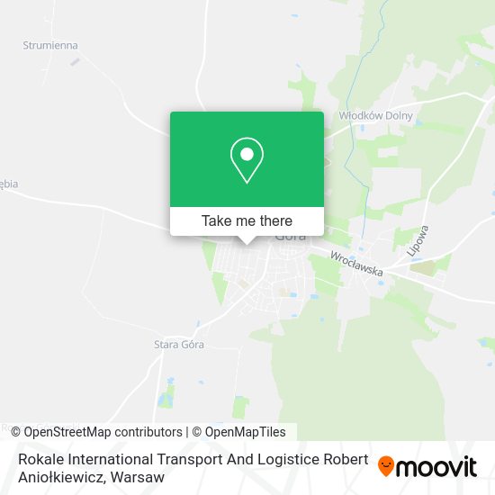 Rokale International Transport And Logistice Robert Aniołkiewicz map