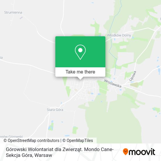 Górowski Wolontariat dla Zwierząt. Mondo Cane- Sekcja Góra map