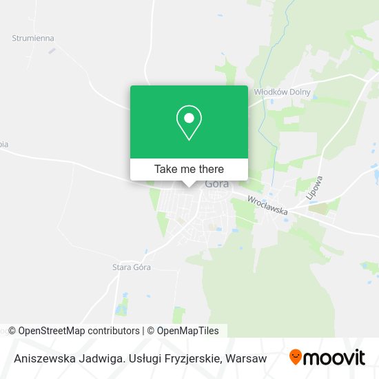 Aniszewska Jadwiga. Usługi Fryzjerskie map