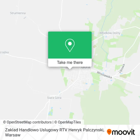 Карта Zaklad Handlowo Uslugowy RTV Henryk Palczynski