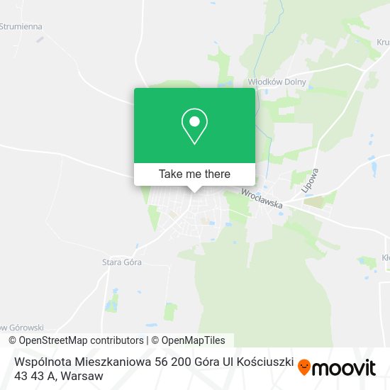 Wspólnota Mieszkaniowa 56 200 Góra Ul Kościuszki 43 43 A map