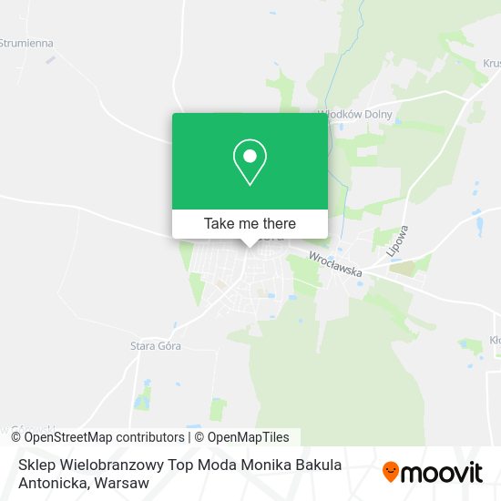 Sklep Wielobranzowy Top Moda Monika Bakula Antonicka map