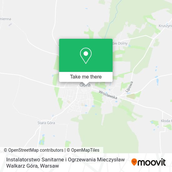 Instalatorstwo Sanitarne i Ogrzewania Mieczysław Walkarz Góra map