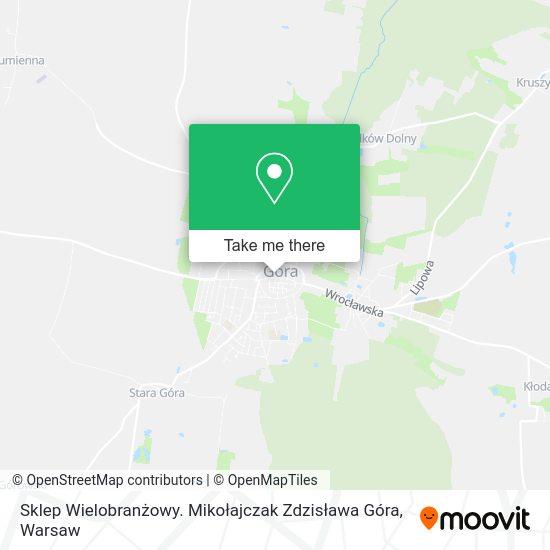 Sklep Wielobranżowy. Mikołajczak Zdzisława Góra map