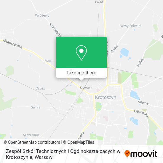 Zespół Szkół Technicznych i Ogólnokształcących w Krotoszynie map