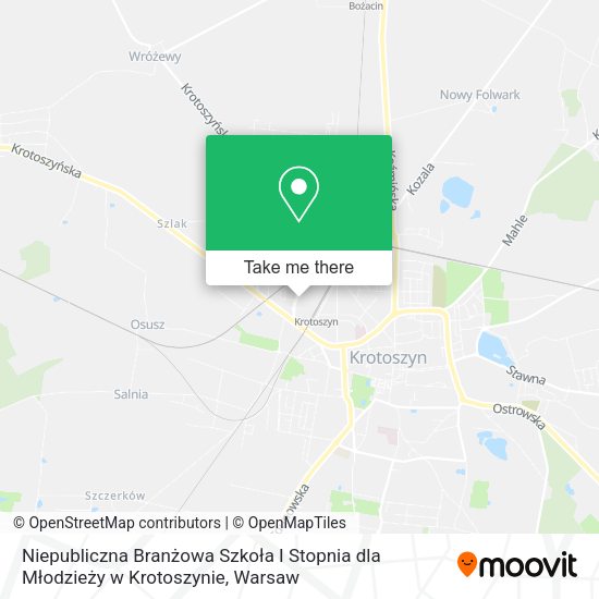 Niepubliczna Branżowa Szkoła I Stopnia dla Młodzieży w Krotoszynie map