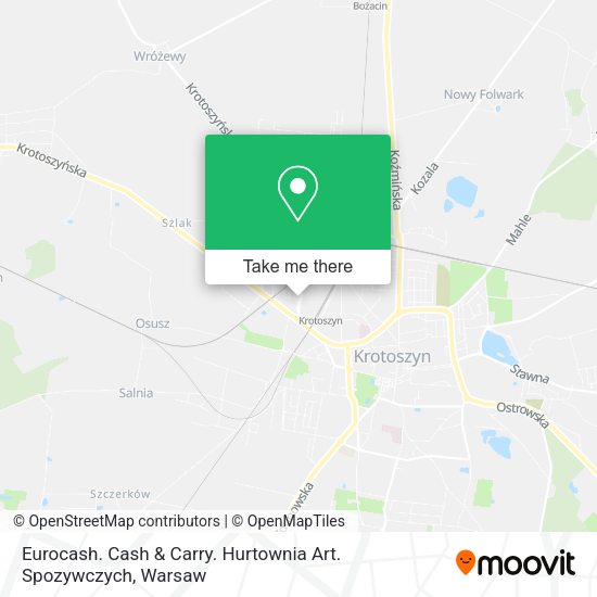 Eurocash. Cash & Carry. Hurtownia Art. Spozywczych map