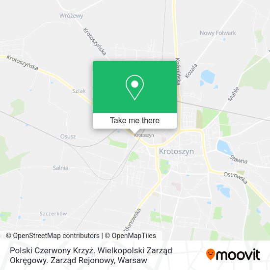 Polski Czerwony Krzyż. Wielkopolski Zarząd Okręgowy. Zarząd Rejonowy map