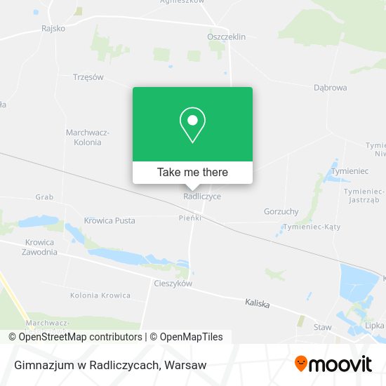 Gimnazjum w Radliczycach map