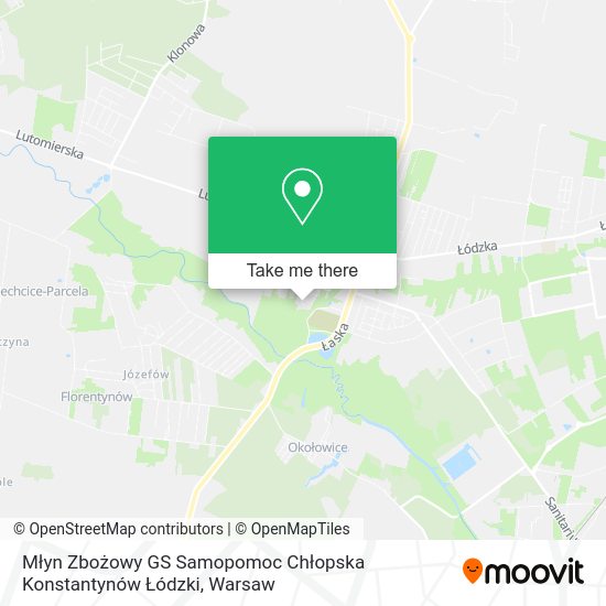 Młyn Zbożowy GS Samopomoc Chłopska Konstantynów Łódzki map