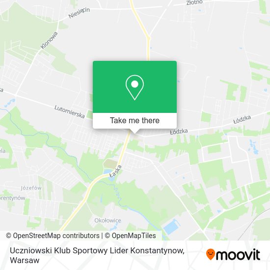 Карта Uczniowski Klub Sportowy Lider Konstantynow