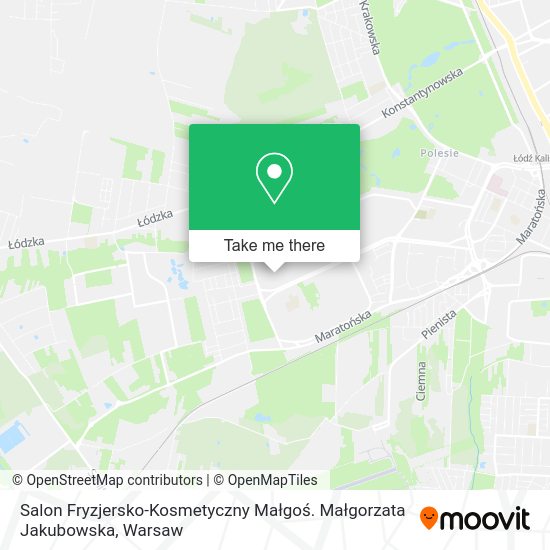 Salon Fryzjersko-Kosmetyczny Małgoś. Małgorzata Jakubowska map