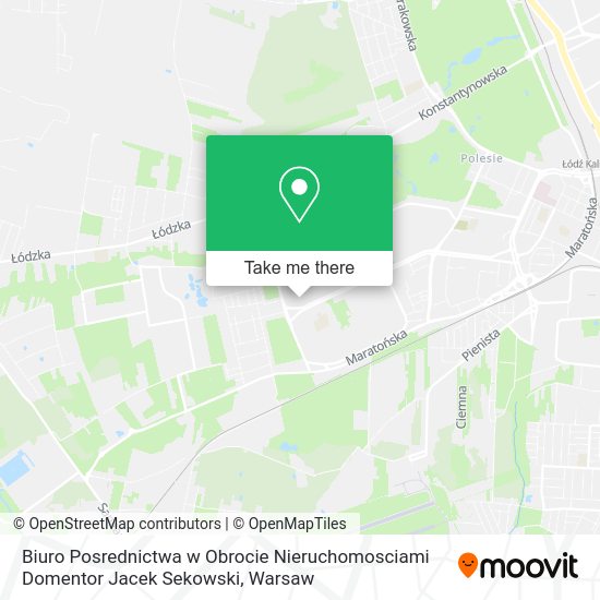 Biuro Posrednictwa w Obrocie Nieruchomosciami Domentor Jacek Sekowski map