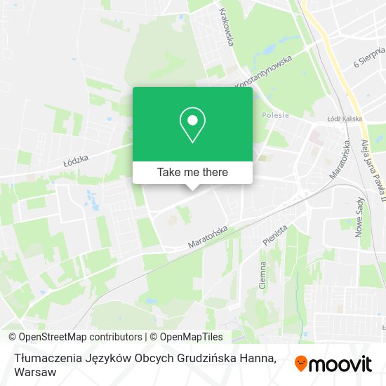 Tłumaczenia Języków Obcych Grudzińska Hanna map