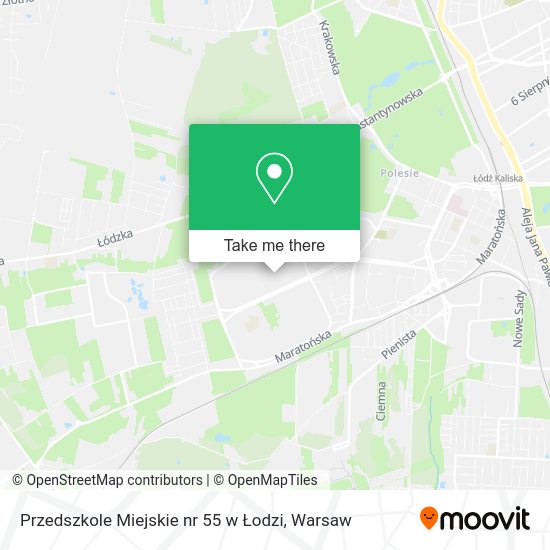 Przedszkole Miejskie nr 55 w Łodzi map