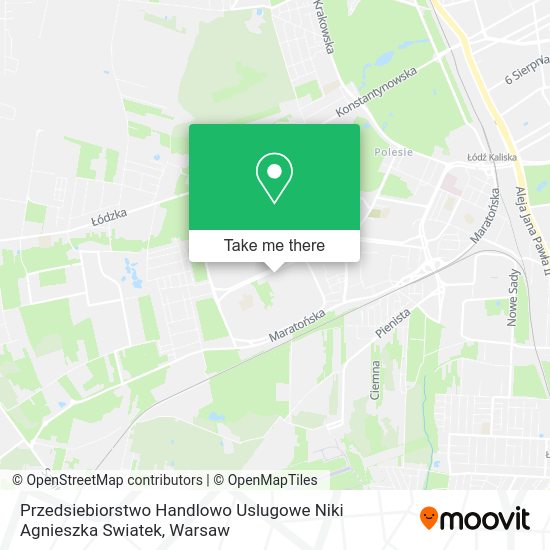 Przedsiebiorstwo Handlowo Uslugowe Niki Agnieszka Swiatek map